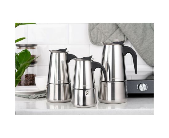 Гейзерная кофеварка Ardesto Gemini Apulia 6 чашок (AR0806SS), изображение 5 Гейзерная кофеварка Ardesto Gemini Apulia 6 чашок (AR0806SS), изображение 5