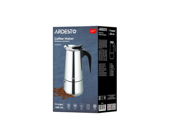 Гейзерная кофеварка Ardesto Gemini Apulia 9 чашок (AR0809SS), изображение 10