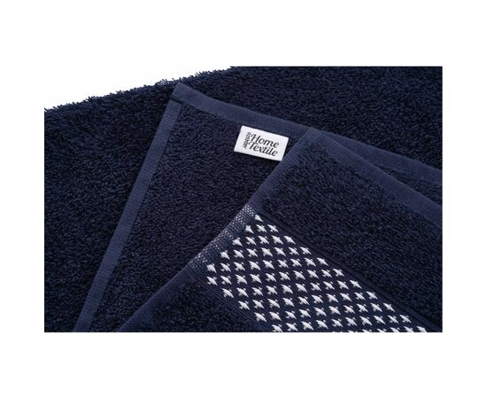 Рушник Ardesto набір махрових Holiday 2 шт 50х90см, 70х140см, 100% бавовна, індиго (ART2557IN), зображення 9 Рушник Ardesto набір махрових Holiday 2 шт 50х90см, 70х140см, 100% бавовна, індиго (ART2557IN), зображення 9