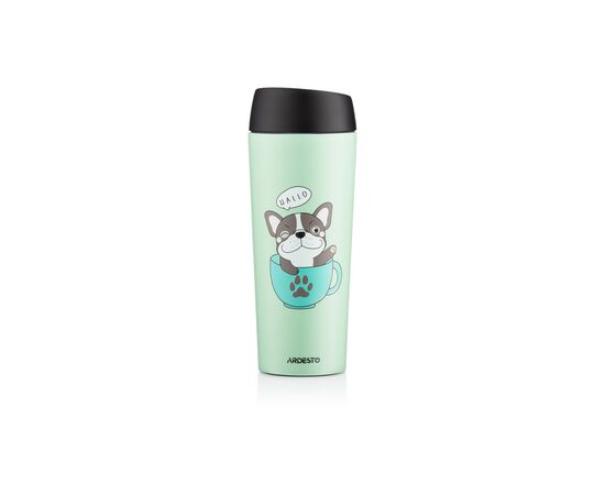 Термочашка Ardesto Coffee Тime Frenchie 450 мл Зелена (AR2645DG), изображение 4 Термочашка Ardesto Coffee Тime Frenchie 450 мл Зелена (AR2645DG), изображение 4