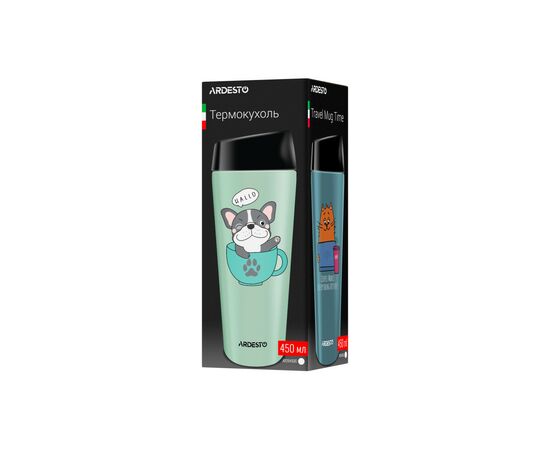 Термочашка Ardesto Coffee Тime Meowning 450 мл Бежева (AR2645WC), изображение 8 Термочашка Ardesto Coffee Тime Meowning 450 мл Бежева (AR2645WC), изображение 8