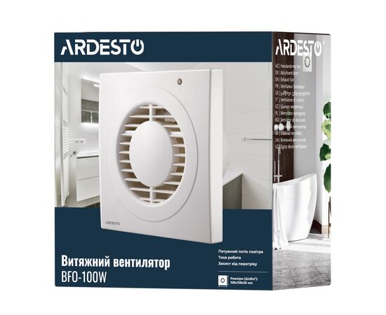 Вытяжной вентилятор Ardesto BFO-100W, изображение 7 Вытяжной вентилятор Ardesto BFO-100W, изображение 7
