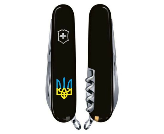 Ніж Victorinox Spartan Ukraine 91 мм Чорний Тризуб синьо-жовтий (1.3603.3_T0016u), зображення 3 Ніж Victorinox Spartan Ukraine 91 мм Чорний Тризуб синьо-жовтий (1.3603.3_T0016u), зображення 3