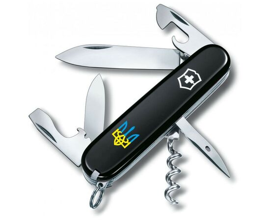 Нож Victorinox Spartan Ukraine 91 мм Чорний Тризуб синьо-жовтий (1.3603.3_T0016u)