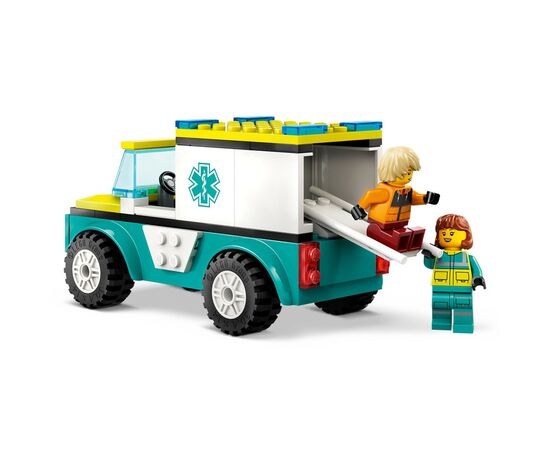 Конструктор LEGO City Карета скорой помощи и сноубордист 79 деталей (60403), изображение 3 Конструктор LEGO City Карета скорой помощи и сноубордист 79 деталей (60403), изображение 3
