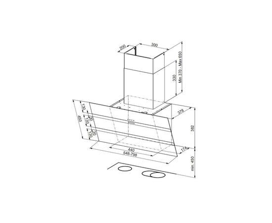 Вытяжка кухонная Faber Steelmax Ev8 Led Bk A55 (330.0538.524), изображение 2