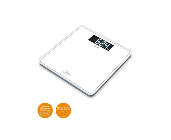 Весы напольные Beurer GS_400_LINE_WHITE, изображение 3 Весы напольные Beurer GS_400_LINE_WHITE, изображение 3