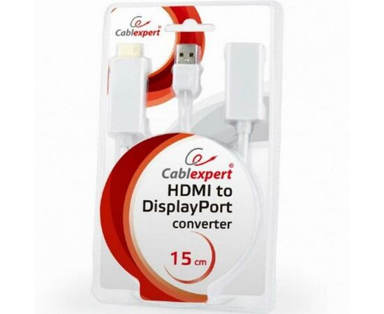Переходник HDMI на DisplayPort Cablexpert (DSC-HDMI-DP-W), изображение 2 Переходник HDMI на DisplayPort Cablexpert (DSC-HDMI-DP-W), изображение 2