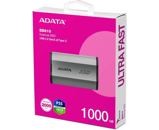 Накопитель SSD USB 3.2 1TB ADATA (SD810-1000G-CSG), изображение 6 Накопитель SSD USB 3.2 1TB ADATA (SD810-1000G-CSG), изображение 6