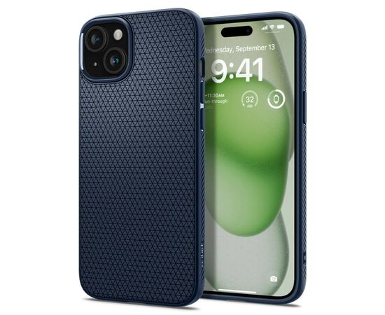 Чехол для мобильного телефона Spigen Apple iPhone 15 Plus Liquid Air Navy Blue (ACS06651), изображение 2 Чехол для мобильного телефона Spigen Apple iPhone 15 Plus Liquid Air Navy Blue (ACS06651), изображение 2