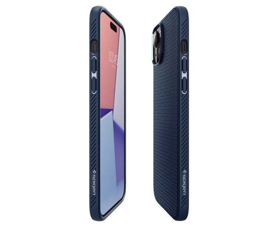 Чехол для мобильного телефона Spigen Apple iPhone 15 Plus Liquid Air Navy Blue (ACS06651), изображение 6 Чехол для мобильного телефона Spigen Apple iPhone 15 Plus Liquid Air Navy Blue (ACS06651), изображение 6