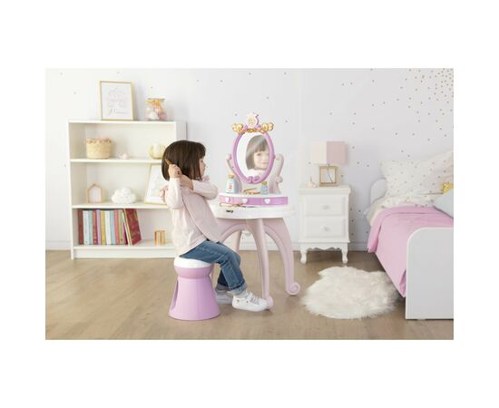 Игровой набор Smoby Столик с зеркалом Дисней Принцессы Парикмахерская 2 в 1 со стульчиком и аксессуарами (320250), изображение 11