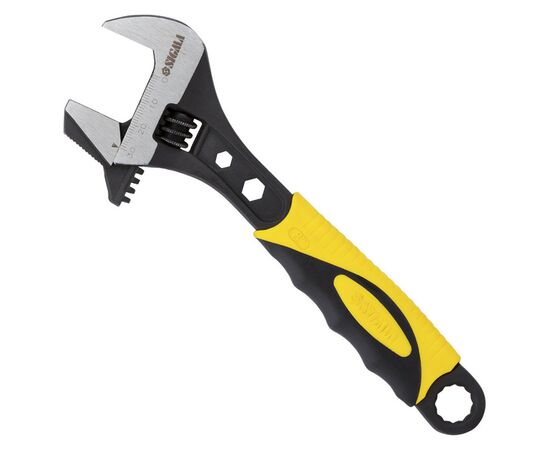 Ключ Sigma разводной с переставной губкой 200мм, 0-30мм CrV (TPR) (4100921), изображение 2 Ключ Sigma разводной с переставной губкой 200мм, 0-30мм CrV (TPR) (4100921), изображение 2