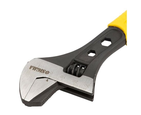 Ключ Sigma разводной с переставной губкой 200мм, 0-30мм CrV (TPR) (4100921), изображение 9 Ключ Sigma разводной с переставной губкой 200мм, 0-30мм CrV (TPR) (4100921), изображение 9