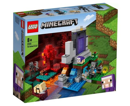 Конструктор LEGO Minecraft Разрушенный портал 316 деталей (21172)