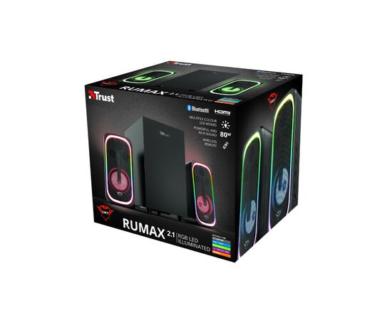 Акустическая система Trust GXT 635 Rumax RGB Black (23927), изображение 2 Акустическая система Trust GXT 635 Rumax RGB Black (23927), изображение 2