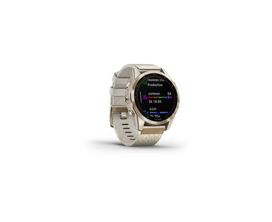 Смарт-часы Garmin fenix 7S,Sapph Sol, Cream Gold Ti w/Cream Nylon, GPS (010-02539-39), изображение 3 Смарт-часы Garmin fenix 7S,Sapph Sol, Cream Gold Ti w/Cream Nylon, GPS (010-02539-39), изображение 3