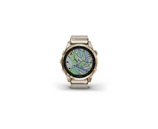 Смарт-часы Garmin fenix 7S,Sapph Sol, Cream Gold Ti w/Cream Nylon, GPS (010-02539-39), изображение 4 Смарт-часы Garmin fenix 7S,Sapph Sol, Cream Gold Ti w/Cream Nylon, GPS (010-02539-39), изображение 4