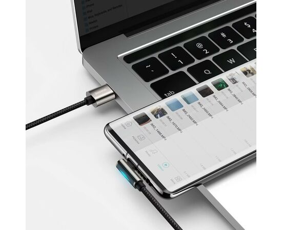 Дата кабель USB 3.1 AM to Type-C 1.0m CATCS 66W 90 Legend Series Elbow Black Baseus (CATCS-B01), зображення 10 Дата кабель USB 3.1 AM to Type-C 1.0m CATCS 66W 90 Legend Series Elbow Black Baseus (CATCS-B01), зображення 10