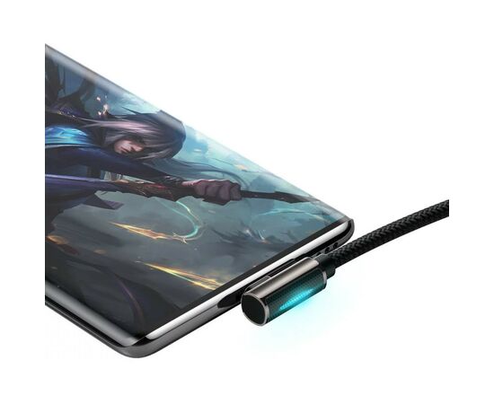 Дата кабель USB 3.1 AM to Type-C 1.0m CATCS 66W 90 Legend Series Elbow Black Baseus (CATCS-B01), зображення 6 Дата кабель USB 3.1 AM to Type-C 1.0m CATCS 66W 90 Legend Series Elbow Black Baseus (CATCS-B01), зображення 6