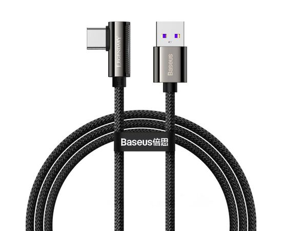 Дата кабель USB 3.1 AM to Type-C 1.0m CATCS 66W 90 Legend Series Elbow Black Baseus (CATCS-B01)