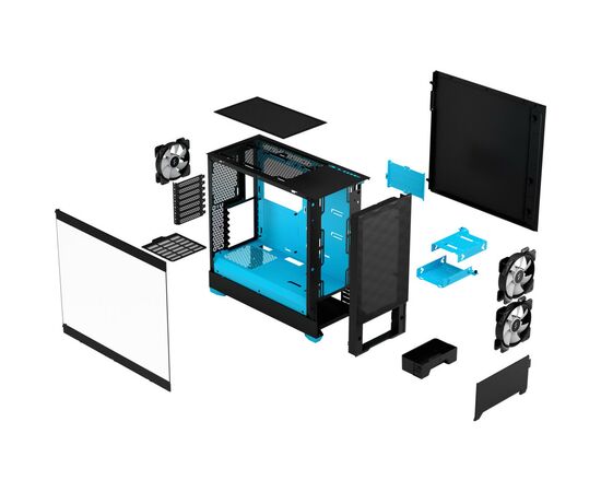 Корпус Fractal Design Pop Air RGB Cyan Core TG (FD-C-POR1A-02), изображение 12 Корпус Fractal Design Pop Air RGB Cyan Core TG (FD-C-POR1A-02), изображение 12