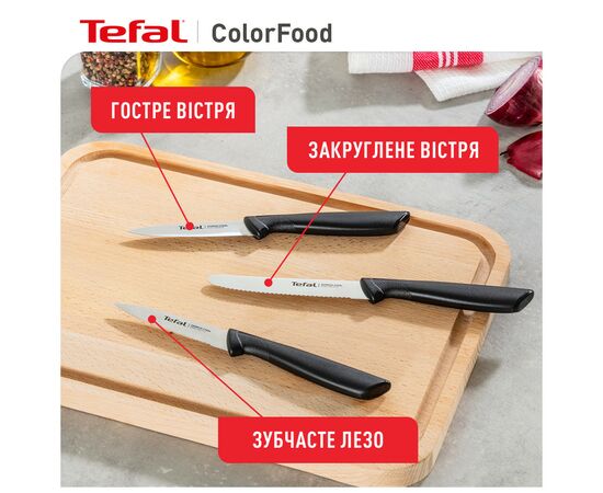Набор ножей Tefal ColorFood 3 предмети (K2733S04), изображение 5 Набор ножей Tefal ColorFood 3 предмети (K2733S04), изображение 5
