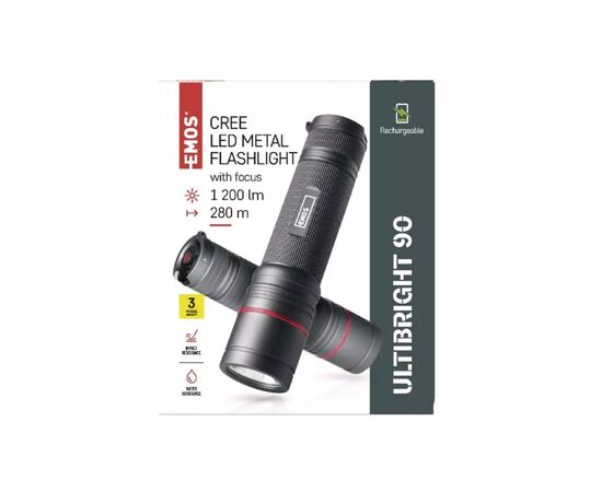 Фонарь EMOS P3190 1200Lm Li-ion Metal (P3190), изображение 11 Фонарь EMOS P3190 1200Lm Li-ion Metal (P3190), изображение 11