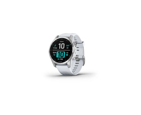Смарт-годинник Garmin fenix 7S Stainless Steel w/Whitestone Band, GPS (010-02539-03)