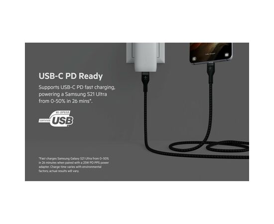 Дата кабель USB-C to USB-C 1.0m Belkin (CAB011BT1MBK), изображение 12 Дата кабель USB-C to USB-C 1.0m Belkin (CAB011BT1MBK), изображение 12