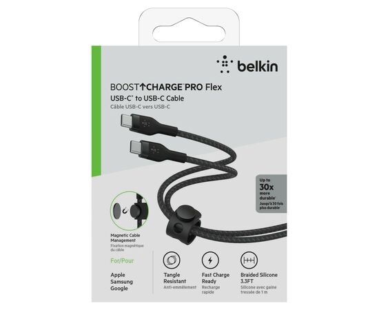 Дата кабель USB-C to USB-C 1.0m Belkin (CAB011BT1MBK), изображение 2 Дата кабель USB-C to USB-C 1.0m Belkin (CAB011BT1MBK), изображение 2