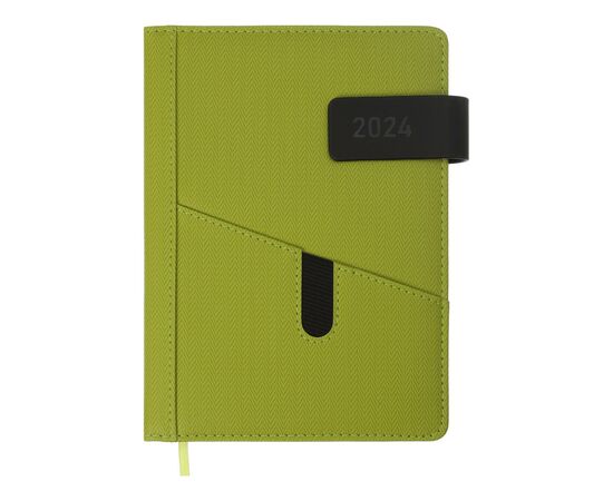 Тижневик Buromax датований 2024 GALAXY, А5 зелений (BM.2123-04)