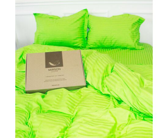 Постельное белье MirSon Satin Stripe 30-0016LightGreen 160х220 Семейный (2200005253700), изображение 5
