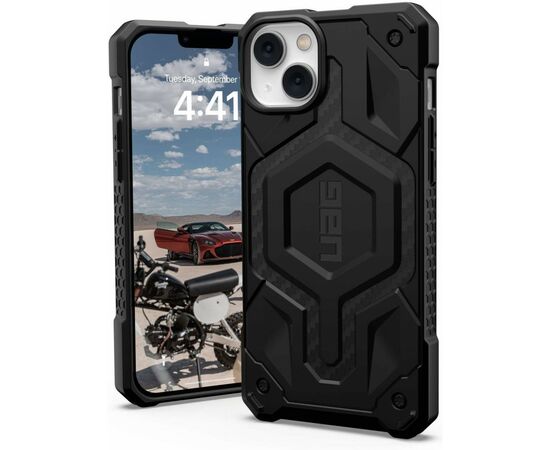 Чехол для моб. телефона Uag Apple iPhone 14 Plus Monarch Pro Magsafe, Carbon Fiber (114029114242), изображение 10