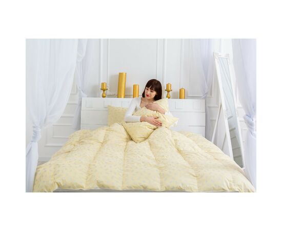 Одеяло MirSon Набор пуховый №2103 Bio-Beige Зима 90% пух одеяло 172х205 + подушки 50х70 2 шт средние (2200003022964), изображение 9