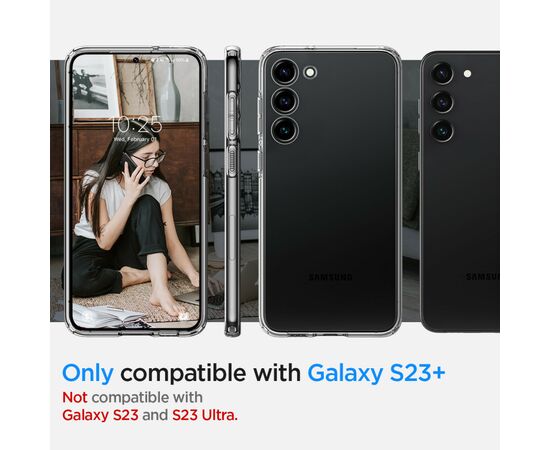 Чехол для моб. телефона Spigen Samsung Galaxy S23+ Liquid Crystal, Crystal Clear (ACS05662), изображение 10