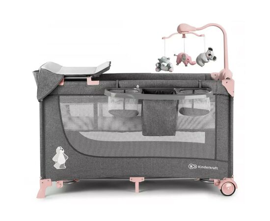 Кроватка Kinderkraft манеж с пеленатором Joy Pink (5902533911264), изображение 2 Кроватка Kinderkraft манеж с пеленатором Joy Pink (5902533911264), изображение 2