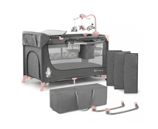 Кроватка Kinderkraft манеж с пеленатором Joy Pink (5902533911264), изображение 7 Кроватка Kinderkraft манеж с пеленатором Joy Pink (5902533911264), изображение 7