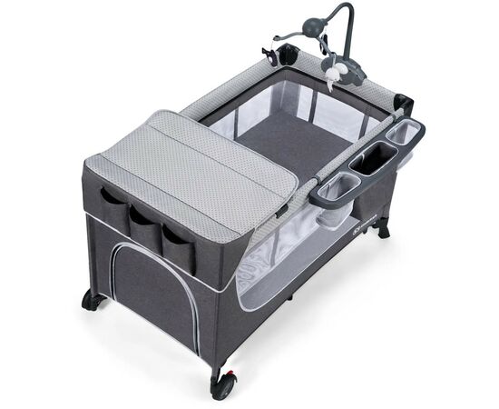 Детский манеж Kinderkraft кровать Leody с пеленатором Grey (5902533917952), изображение 10 Детский манеж Kinderkraft кровать Leody с пеленатором Grey (5902533917952), изображение 10