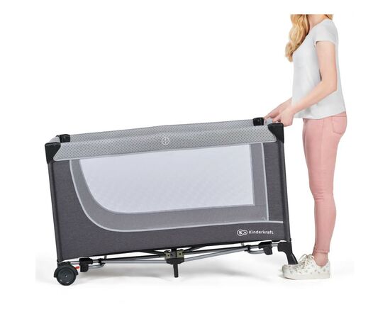 Детский манеж Kinderkraft кровать Leody с пеленатором Grey (5902533917952), изображение 7 Детский манеж Kinderkraft кровать Leody с пеленатором Grey (5902533917952), изображение 7