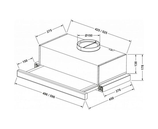 Вытяжка кухонная Eleyus Storm G 700 LED SMD 60 BG, изображение 12 Вытяжка кухонная Eleyus Storm G 700 LED SMD 60 BG, изображение 12