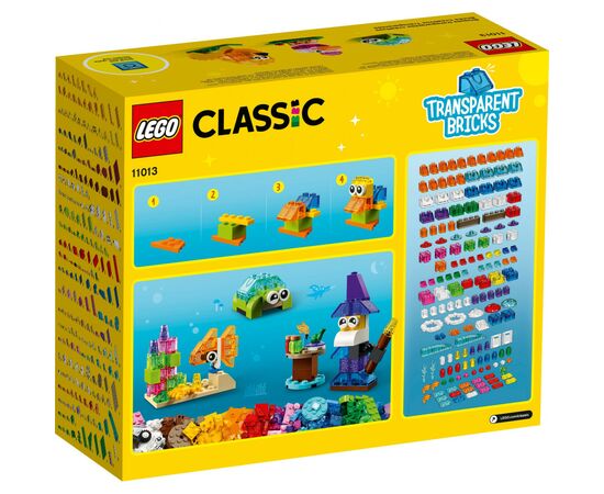 Конструктор LEGO Classic Прозорі кубики для творчості (11013), зображення 11 Конструктор LEGO Classic Прозорі кубики для творчості (11013), зображення 11