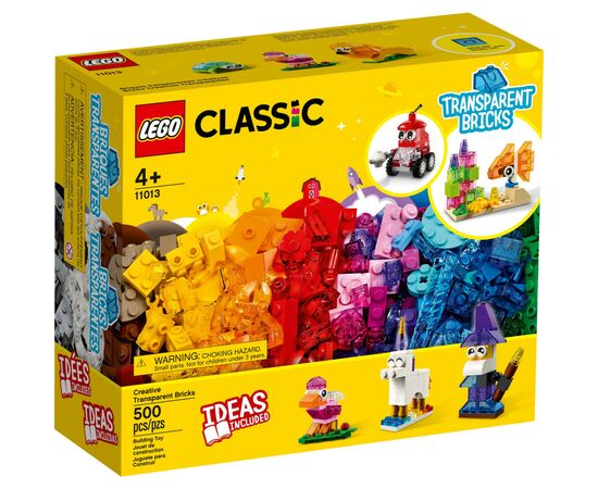 Конструктор LEGO Classic Прозрачные кубики для творчества 500 деталей (11013)