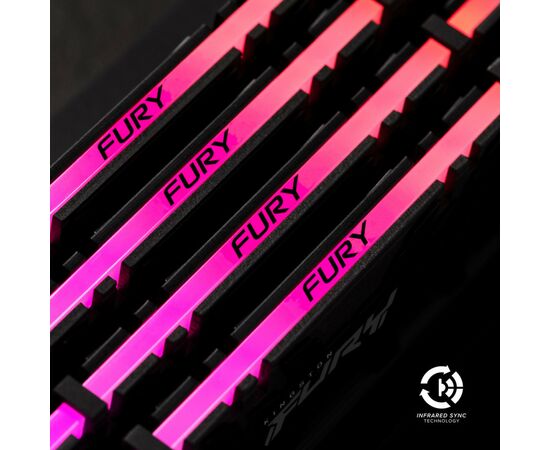 Модуль памяти для компьютера DDR4 16GB 3600 MHz Fury Renegade RGB Kingston Fury (ex.HyperX) (KF436C16RB1A/16), изображение 6 Модуль памяти для компьютера DDR4 16GB 3600 MHz Fury Renegade RGB Kingston Fury (ex.HyperX) (KF436C16RB1A/16), изображение 6
