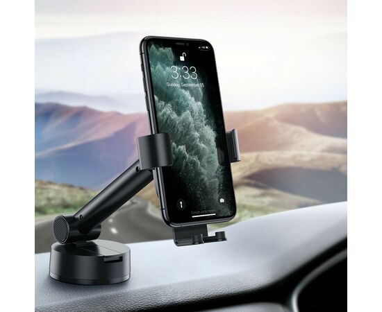 Универсальный автодержатель Baseus 4.7-6.5" Gravity Simplism (на присоску) black (SUYL-JY01), изображение 3 Универсальный автодержатель Baseus 4.7-6.5" Gravity Simplism (на присоску) black (SUYL-JY01), изображение 3