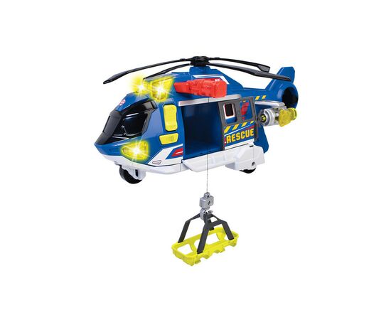 Спецтехника Dickie Toys Функциональный вертолет Служба спасения с лебедкой со звуком и световыми эффектами 36 см (3307002)