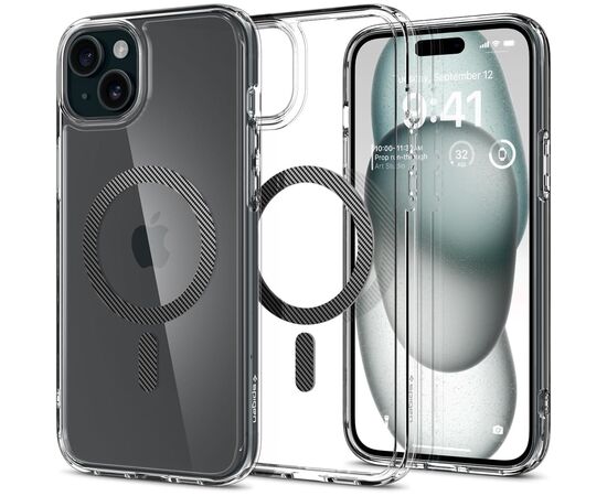 Чехол для мобильного телефона Spigen Apple iPhone 15 Plus Ultra Hybrid MagFit Carbon Fiber (ACS06663), изображение 2 Чехол для мобильного телефона Spigen Apple iPhone 15 Plus Ultra Hybrid MagFit Carbon Fiber (ACS06663), изображение 2