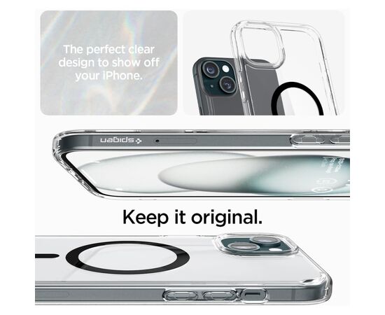 Чехол для мобильного телефона Spigen Apple iPhone 15 Plus Ultra Hybrid MagFit Carbon Fiber (ACS06663), изображение 4 Чехол для мобильного телефона Spigen Apple iPhone 15 Plus Ultra Hybrid MagFit Carbon Fiber (ACS06663), изображение 4