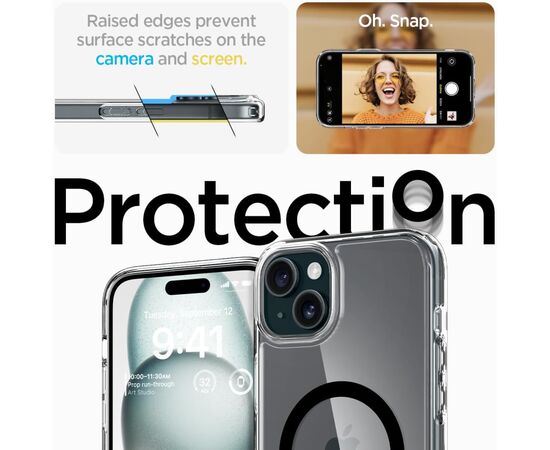 Чехол для мобильного телефона Spigen Apple iPhone 15 Plus Ultra Hybrid MagFit Carbon Fiber (ACS06663), изображение 6 Чехол для мобильного телефона Spigen Apple iPhone 15 Plus Ultra Hybrid MagFit Carbon Fiber (ACS06663), изображение 6