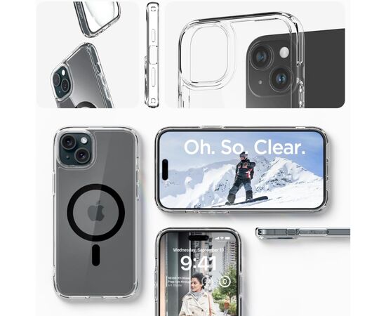 Чехол для мобильного телефона Spigen Apple iPhone 15 Plus Ultra Hybrid MagFit Carbon Fiber (ACS06663), изображение 9 Чехол для мобильного телефона Spigen Apple iPhone 15 Plus Ultra Hybrid MagFit Carbon Fiber (ACS06663), изображение 9